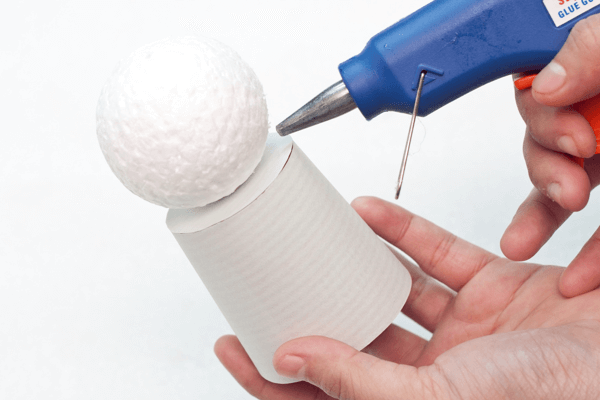 Attach the snowman's head