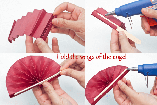 Fold the wings of the angel