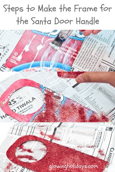 Steps to make the frame for the Santa Claus door handle