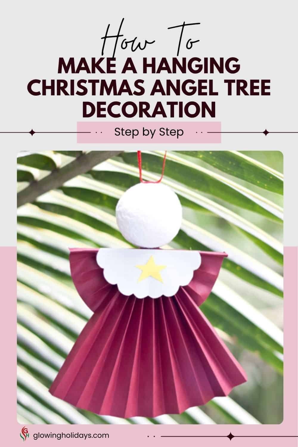 How to Make a Hanging Christmas Angel Tree Decoration